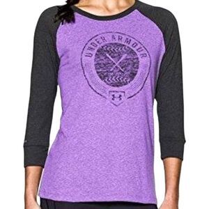 Under Armour Women’s Fast Pitch 3/4 Sleeve Baseball Tee, Small